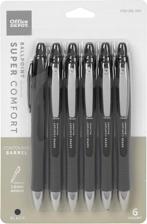 Office Depot Onpoint Ballpoint Pens Back of 6...