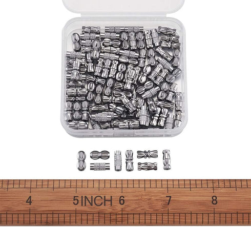 KISSITTY 100set/box Platinum Plated Brass Screw Twist Clasps 4 Mixed Shapes Metal Jewelry Clasp for DIY Jewelry Bracelet Necklace Making...