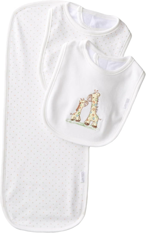Little Me Clothes for Baby Boys' 3-Piece Giraffe Bib and Burp Set...