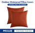 MIULEE Fall Pack of 2 Decorative Outdoor Solid Waterproof Throw Pillow Covers Polyester Linen Garden Farmhouse Cushion Cases for Patio Tent Balcon...