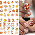 Fall Nail Art Sticker Water Decals Transfer Nail Supplies with 3D Gold Maple Leaf Squirrel Fox Falling Leaf Designs for Women Thanksgiving Day Dec...