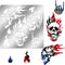 6x6 inch Metal Skull Stencil Fire Skull Pyrography Stencils Template for Halloween Wood Carving, Drawings and Woodburning, Engraving and Scrapbook...