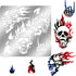 6x6 inch Metal Skull Stencil Fire Skull Pyrography Stencils Template for Halloween Wood Carving, Drawings and Woodburning, Engraving and Scrapbook...
