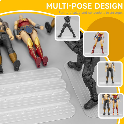 32PCS, Multi-Pegs Action Figure Stand 6 inch, Bendable Stands for Action Figures, Figure Toy Display Support Holder Base, Compatible with Mavel Le...