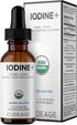Codeage USDA Certified Organic Iodine Drops - 250 Mcg Per Serving - 1+ Year Supply - Liquid Iodide Supplement - Pure, Clear Iodine - Vegan Potassi...