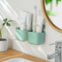 MORNITE Magnetic Cup Pen Holder Storage Rack, Magnetic Basket Locker Organizer for Pen, Holder for Laundry, Board, Desks, Dresser, Green...