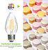 ROMANJOY F15 4W LED Light Bulbs, LED Porch Light Bulbs, E26 Medium Base, Dimmable 2700K Warm White LED Post Bulb 40w Equivalent, Outdoor Decorativ...