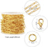 Forise 30 Feet Gold Plated Cable Links Chain 4mm Necklace Chains for DIY Jewelry Making,Necklace Chains Set with 20Pcs Lobster Clasps 50Pcs Jump R...
