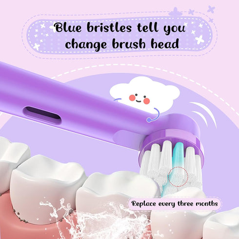 Kids Toothbrush Replacement Heads Compatible with Oral B Braun Electric Toothbrush, Soft Bristles and Small Heads for Sensitive Teeth and Gums of ...