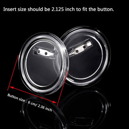 Aboat 25 Sets Design a Button Clear Acrylic Button Badges Kit with Pins for DIY Crafts and Craft Activities (2.36 Inch)...