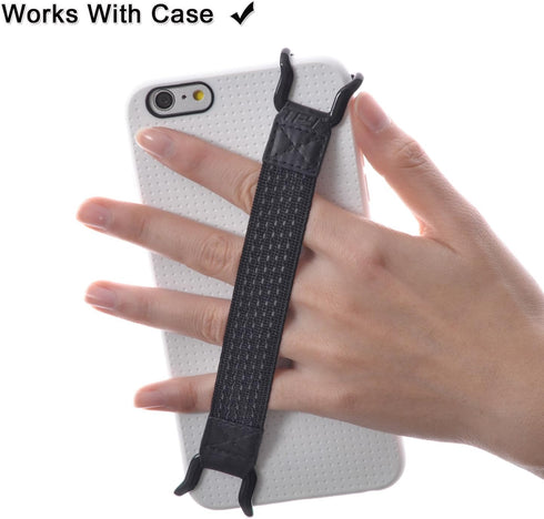 TFY Security Hand Strap Holder Compatible with iPhone 16 Pro Max / 15 Plus / 14 Pro / 13/12 Pro / 11 / Xs/XR/X/SE - Galaxy S24 / S23 / A55 - Mate ...