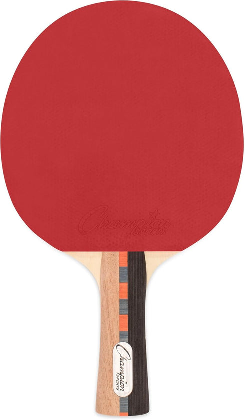 Champion Sports Pro Series Rubber Face Table Tennis Paddle - Multiple Speed Ratings...