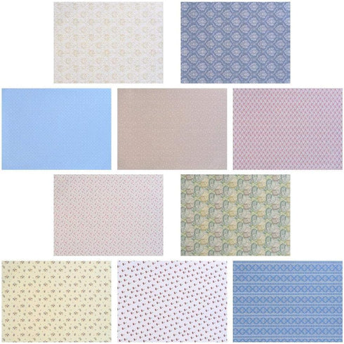 10 Sheets Dollhouse Floorboards Miniatures Dolls House Floor Paper Card Sticker Effect Paper Flooring Paper Gloss Card Sheet Mini Lovely Wall Pape...