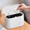 Mini Trash Can with Lid Removable Small Garbage Can, Tiny Plastic Trash Bin, Pop Up Countertop Wastebasket, Counter Garbage Lint Bin for Bathroom,...