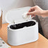 Mini Trash Can with Lid Removable Small Garbage Can, Tiny Plastic Trash Bin, Pop Up Countertop Wastebasket, Counter Garbage Lint Bin for Bathroom,...