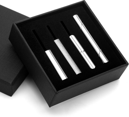 Tie Bars for Men Skinny Regular Necktie, Length 1.5 Inch-2.3 Inch, Tie Clips Set in Gift Box...