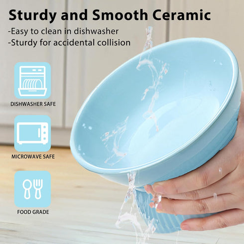 Elevated Cat Bowl, Ceramic Tilted Cat Food Bowl, Anti Vomiting, Stress Free on Neck and Spine, Spill-Proof, Anti-Tipping, Dishwasher Safe, Raised ...