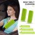 9 Pcs Father's Day Fluffy Car Accessories Set Soft Furry Steering Wheel Covers Set for Men Universal 15 Inches for Men Car Decoration, Lime Green...