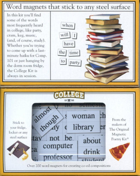 Magnetic Poetry - College Kit - Words for Refrigerator - Write Poems and Letters on the Fridge - Made in the USA...
