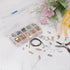uxcell Jewelry Making Kit, 10/16/20mm Ribbon Crimp Clamp Ends, Bookmark Pinch with Jump Rings, Lobster Clasps, and Extension Chains for DIY Ribbon...