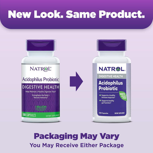Natrol Acidophilus Probiotic 100mg Capsules, 100 Count...
