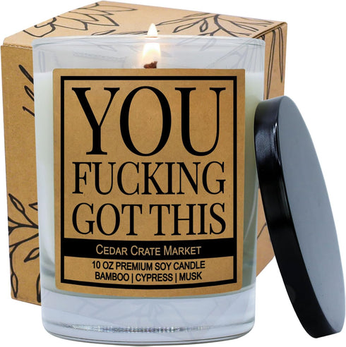 You Got This Candle for Women Men | You Got This | Inspirational, Encouragement Gifts | Motivational Promotion New Job Gifts | Congratulations Pre...
