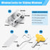 Sliding Window Locks (2 Pack), Window Locks for Up and Down Windows and Horizontal Windows, Window Security Bars, Adjustable Aluminum Window Stopp...