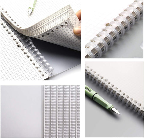 Honbay 10PCS Plastic 30-Hole Loose Leaf Binder Ring for Home and School...