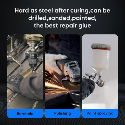 Metal Glue, 1.76oz 2 Part Liquid Metal Welding Epoxy Glue, Marine Filler Repair Putty, High-Temperature Resistant Heavy Duty ab Glue,Strongest Glu...