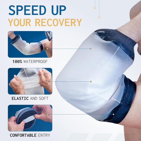FIGHTECH PICC Line Shower Cover | Available in 3 Sizes | Reusable IV & PICC Line Sleeve | Waterproof Cast Cover for Elbow | PICC Line Covers for U...