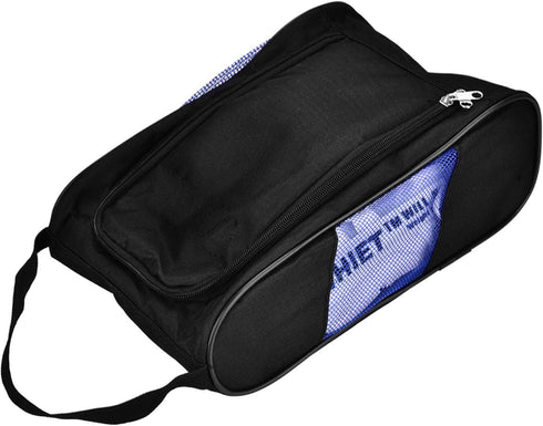Sports Shoe Bag,Portable Breathable Shoes Bag Light and Nylon Shoes Case Pocket Pouch Storage Sports Accessory(Black blue)...