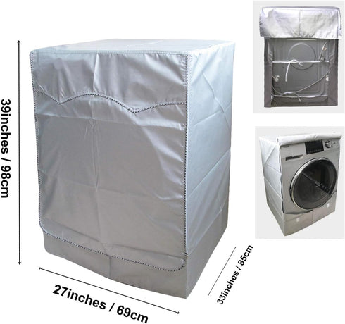 QLLY Washer/Dryer Cover for Front-loading Machine - Waterproof, Dustproof, Sun-Proof, W27"D33"H39"Suitable for most Washers/Dryers on US and Canad...