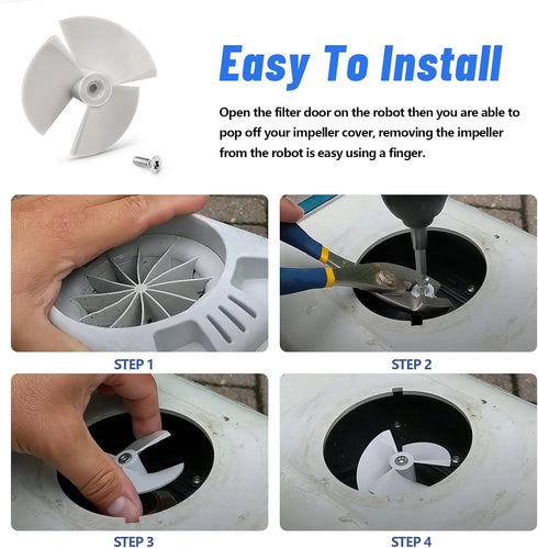 Pool Cleaner Impeller RCX11000 with Screw Replacement for Hayward TigerShark QC/SharkVAC XL Robotic Pool Cleaners...