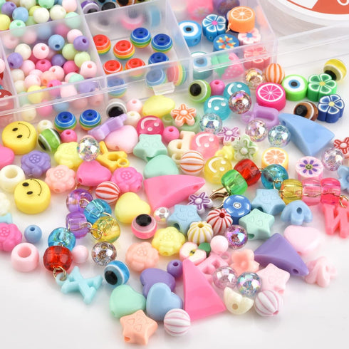 AUSTY 1042 Pcs DIY Bracelet Letter Beads Alphabet Beads Kit Bracelet Beads for Jewelry Making with Cord...