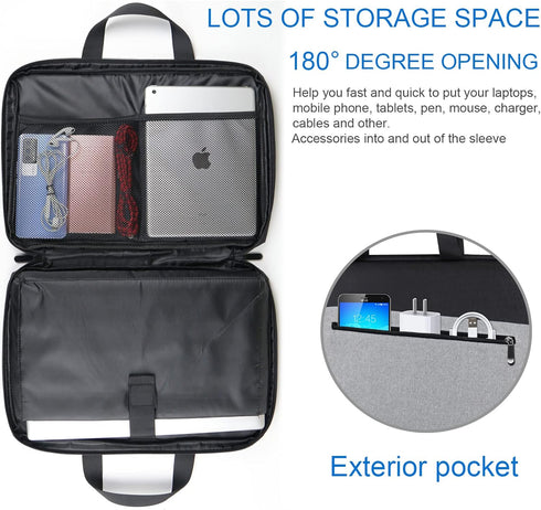 Laptop Case 15.6 Inch, Durable Shockproof Protective Laptop Sleeve, Water Resistant Computer Carrying Bag Briefcase Compatible with 15.6 inch HP, ...