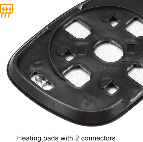 X AUTOHAUX Car Rearview Left Driver Side Heated Mirror Glass Replacement W/Backing for Dodge Caravan for Chrysler Town Country for Chrysler Grand ...