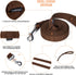 Strong Durable Nylon Dog Training Leash, 1 Inch Wide Traction Rope, 6 ft 10ft 15ft Long, for Small and Medium Dog (Brown, 10 Feet)...