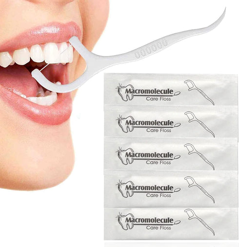 150 Count Dental Flossers Each Individually Wrapped, Floss Singles Bag, Floss Picks Oral Care Teeth Clean Flat Wire, Travel Hotel Restaurant Offic...