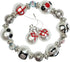 Mahjong Jewelry For Women - Mahjong Bracelet Earring Set - Mahjong Bracelet Stretch Gift For Mom Grandma...