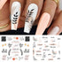 12 Sheets Flower Water Transfer Nail Decals Black English Letter Leaves Stickers for Nail Flower Tulip Nail Decals Water Transfer Nail Art Supplie...