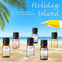 Holiday Island Fragrance Oil Gift Set of 6 Summer Fragrance Essential Oils Set for Humidifier, Aromarathepy - 10ml - Pineapple, Coconut, Sea Breez...