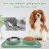 BNOSDM Double Dog Food Bowls Stainless Steel Dog Food and Water Bowls with Non-Spill Plastic Mat Pet Cat Feeder Bowl Set for Puppy Cats Kitten Sma...