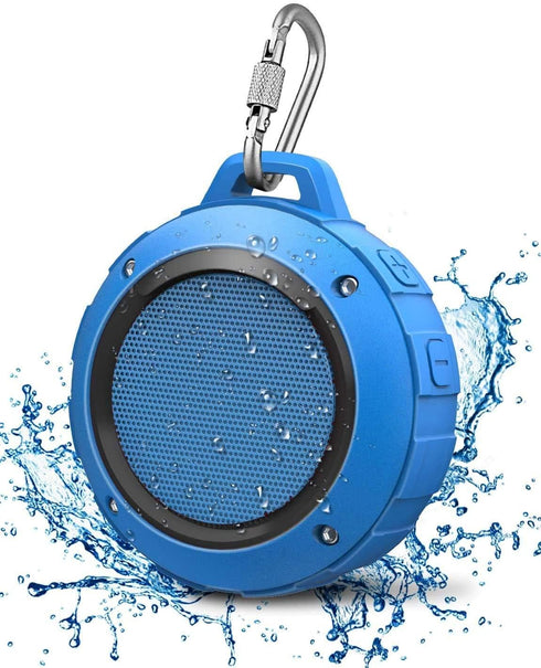 Kunodi Bluetooth Shower Speaker with IPX7 Waterproof, Dynamic Lights, Crisp Clear Sound, True Wireless Stereo, Clip Portable for Pool Beach Boat K...
