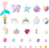 OSNIE Kids DIY Bead Jewelry Making Kit with 400+ Beads & Charms for Creative Bracelets Necklaces Rings, Children Mermaid Starfish Shell Princess N...