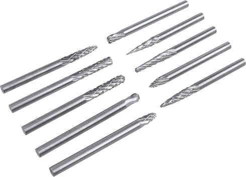 Yakamoz 20Pcs 3mm (1/8") Shank Carbide Burr Set, 3mm & 6mm Double Cut Rotary Files Burrs Die Grinder Bits Burs DIY Woodworking Tool for Wood Metal...