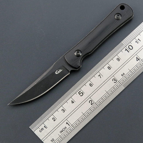 C1296 Fixed Blade Knife Neck Knife,9Cr18Mov Blade G10 Handle EDC Tool Knifes with kydex Sheath for Outdoor, Camping, Hiking, Fishing,Hunting(Black...