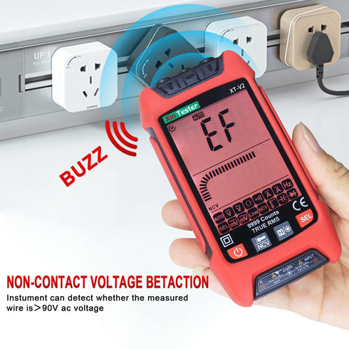 Digital Multimeter, 9999 Counts TRMS Auto-Ranging Voltmeter, Accurately Measures AC/DC Amp Ohm Voltage Meter Capacitance Frequency Diode with Back...