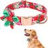 DALUZ Girl Dog Collar with Flower, Adjustable Soft Comfy Floral Dog Collar for Small Medium Large Dogs, Stylish Small Pink Dog Collar with Metal S...