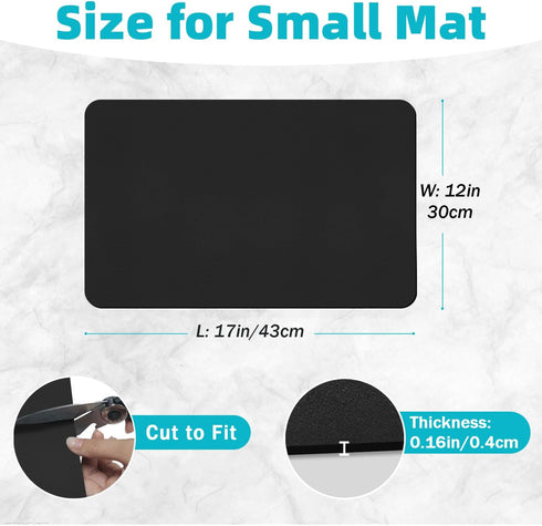 PoYang Coffee Mat: Coffee Bar Mat with Rubber Backed, 12" X 17" Hide Stains Coffee Maker Mat for Countertops, Coffee Matt for Counter, Coffee Bar ...