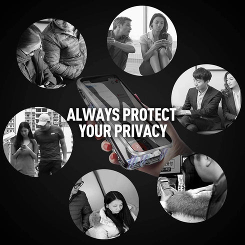 Privacy Magnetic Case for iPhone 12/12 Pro, Anti peep Magnetic Adsorption Cover Front & Back Tempered Glass Full Screen Covered, Privacy Screen Pr...